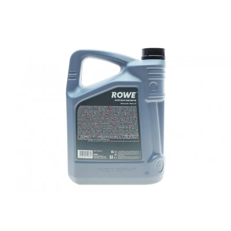 Олива 0W20 HIGHTEC SYNT RS D1 (5L) (API SP RC/SN PLUS RC)(GM dexos1 Gen 3/Ford WSS-M2C962-A1)