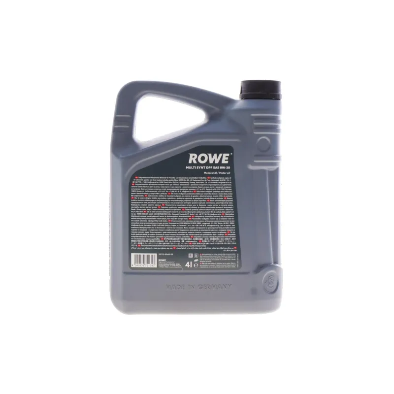 Моторна олива ROWE HIGHTEC MULTI SYNT DPF 0W30 (4L) 20112-0040-99 (MB 229.52/VW 504 00/507 00/BMW LL-04) ACEA C3