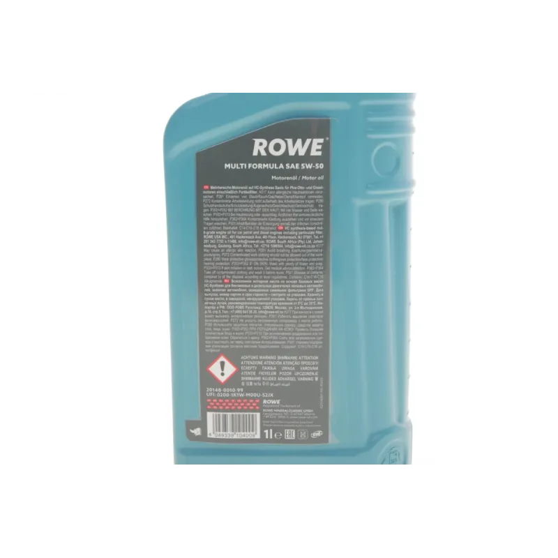 Моторна олива ROWE HIGHTEC MULTI FORMULA 5W50 1L (20148-0010-99) Volkswagen 502 00/505 00/505 01, Mercedes-Benz 229.31/229.51/226.5, ACEA C3