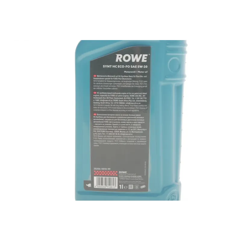 Моторна олива ROWE HIGHTEC SYNT HC ECO-FO 5W20 1L (WSS-M2C948-B/STJLR.03.5004) 20206-0010-99
