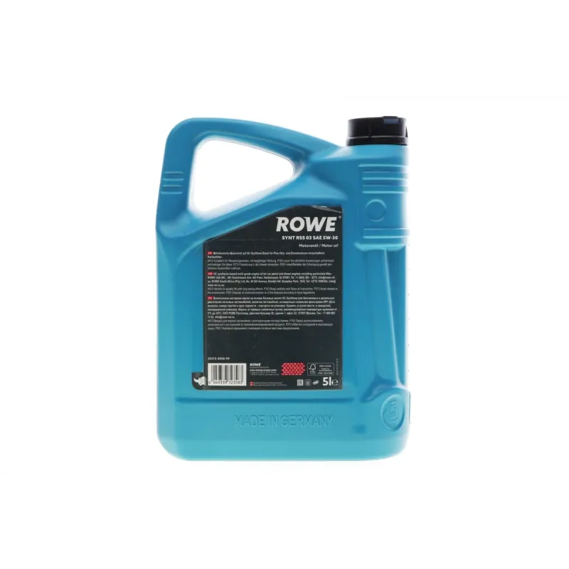 Моторна олива ROWE HIGHTEC SYNT RSS 03 5W-30 5л (20372-0050-99) MB 229.31/229.51, ACEA C2/C3
