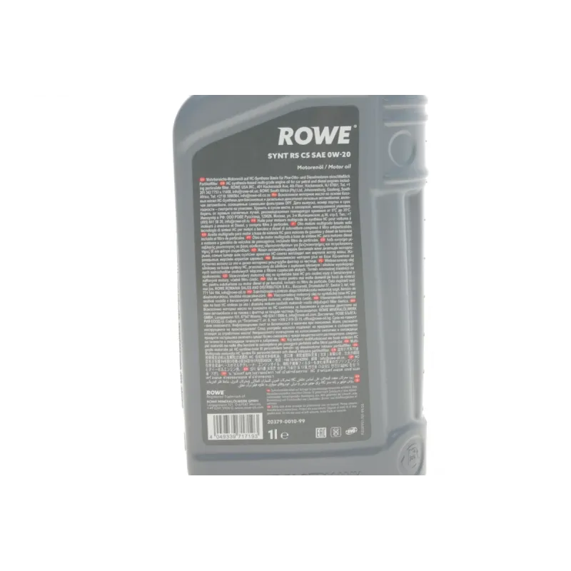 Моторна олива 0W20 HIGHTEC SYNT RS C5 1L ROWE 20379-0010-99 (MB 229.72/BMW LL-17 FE+/Ford WSS-M2C947-A/B1)