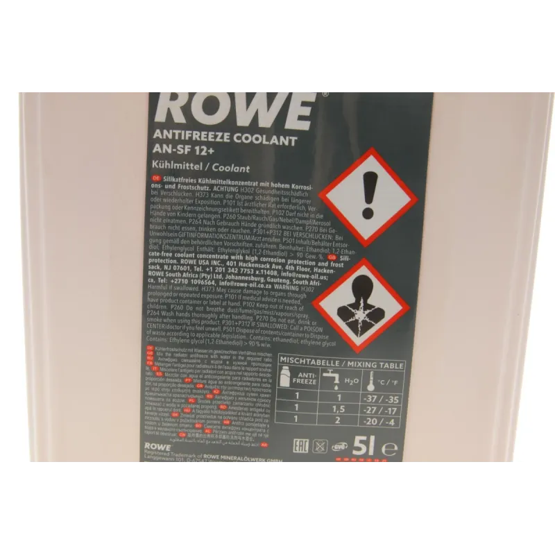 Антифриз концентрат ROWE HIGHTEC ANTIFREEZE AN-SF 12+ (5L) 21014-0050-99