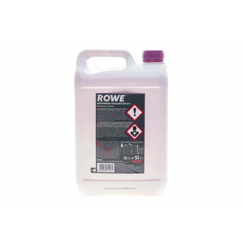 Антифриз ROWE HIGHTEC ANTIFREEZE COOLANT AN 12++ (концентрат) 21033-0050-99 фіолетовий G12++ 5л