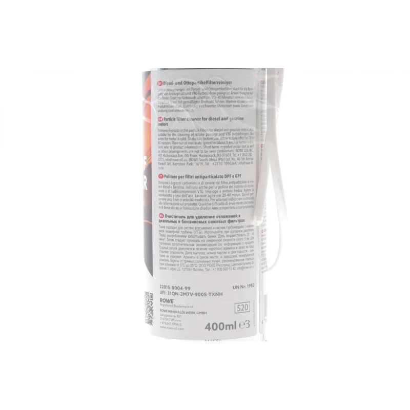 Засіб для очищення сажових фільтрів HIGHTEC DPF & GPF CLEANER ROWE 22015-0004-99 (400ml)