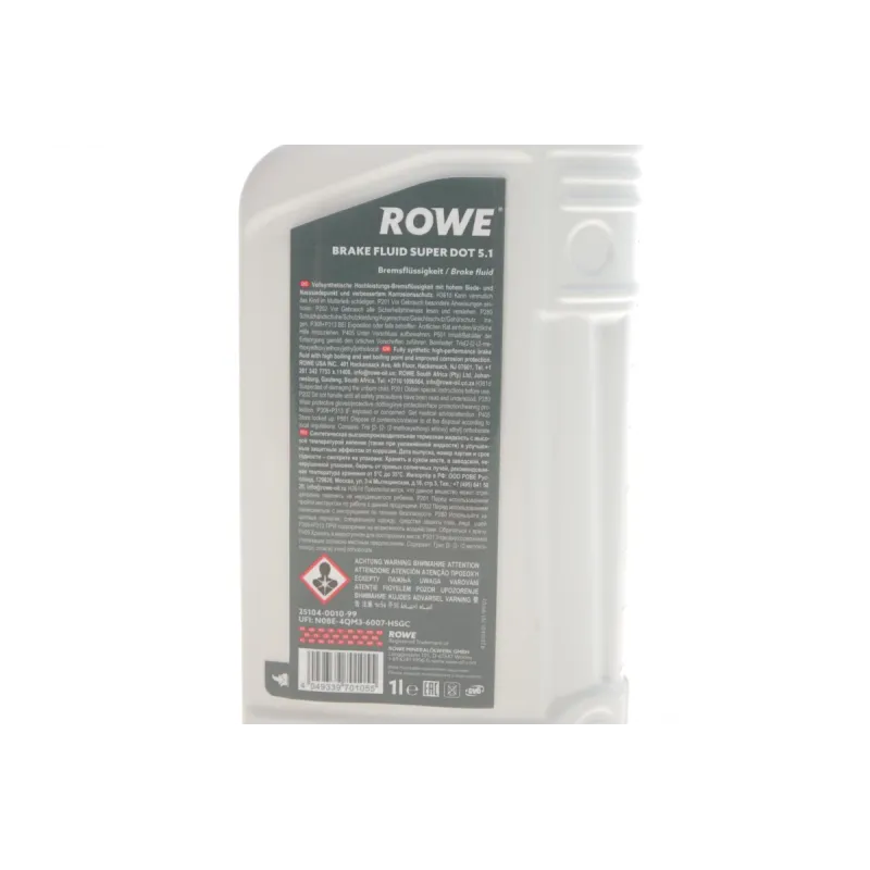 Рідина гальмівна ROWE HIGHTEC BRAKE FLUID SUPER DOT 5.1 (1L) 25104-0010-99