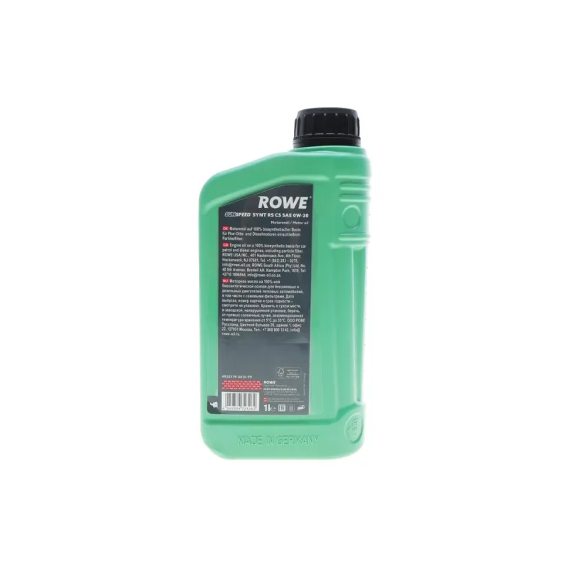 Моторна олива ROWE SUNSPEED SYNT RS C5 0W-20 (1L) 4920379-0010-99