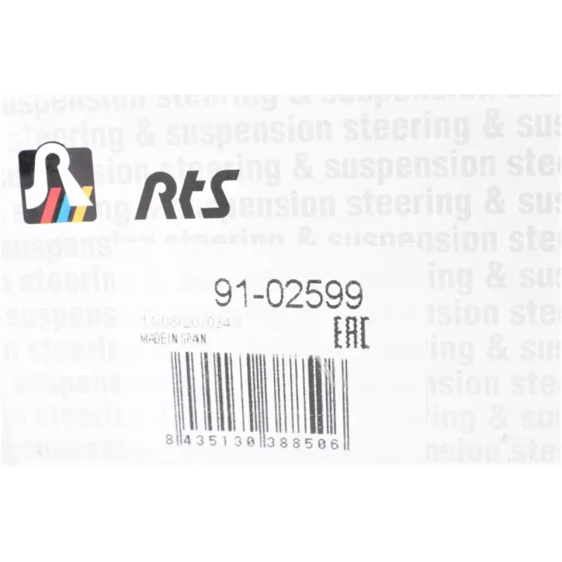 Наконечник рульової тяги RTS 91-02599 для Toyota Avensis T25 2003-2008, Corolla Verso ZER 2004-2009, M16x1.5/M12x1.25