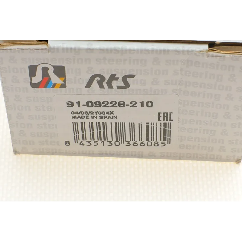 Наконечник рульової тяги лівий RTS 91-09228-210 для Nissan Qashqai II/X-Trail T32, Renault Koleos II, 207 мм