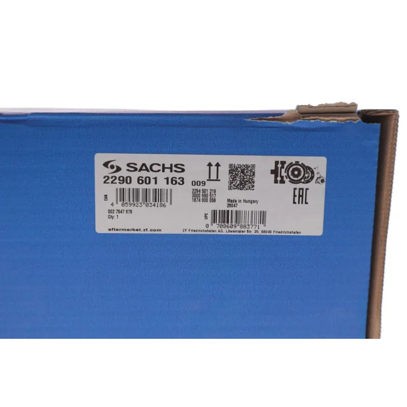 Комплект зчеплення SACHS 2290 601 163 з демпфером для Ford Transit/Tourneo Custom 2.2 TDCi