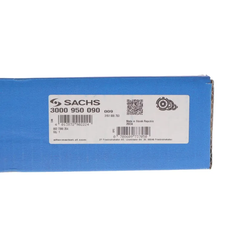 Комплект зчеплення SACHS 3000 950 090 для Citroen Berlingo, Peugeot Partner 1.6HDI 2005-, d=228mm, z=18