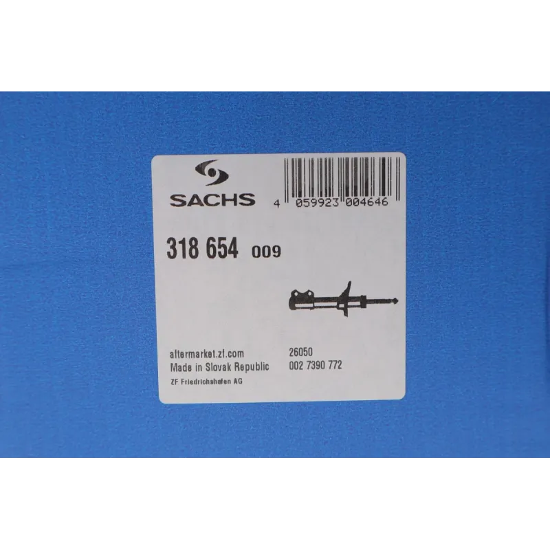 Амортизатор задній SACHS 318 654 для BMW 5 (G30/F90) 2016-, 2.989 кг