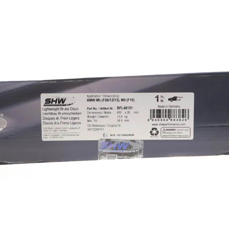 Диск гальмівний (передній) BMW 5 (F10)/6 (F12/F13) 10- (400x36) (L) (з покриттям) (з отворами) (вент)