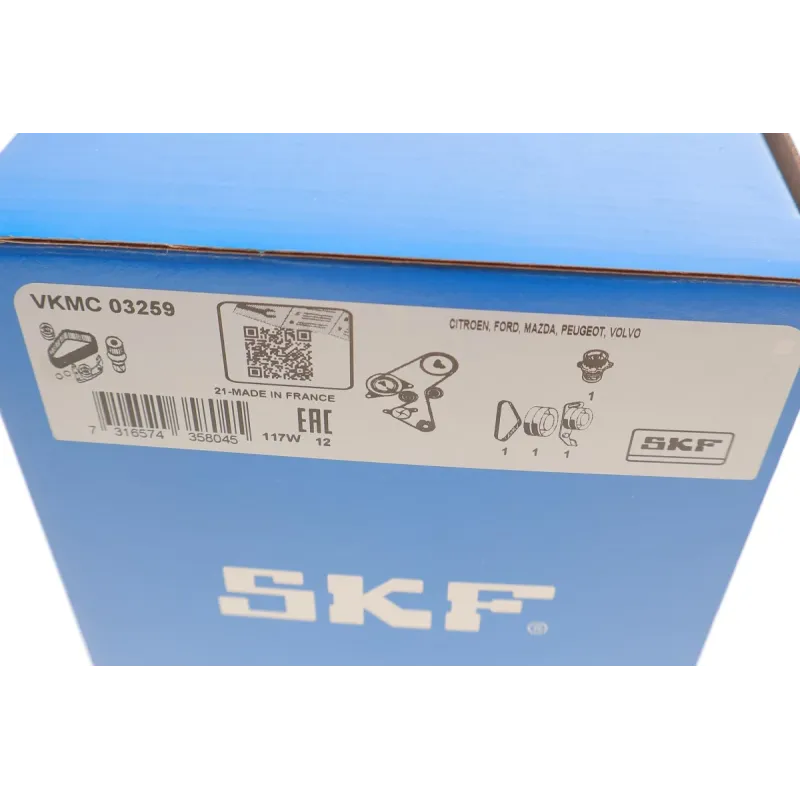 Комплект ГРМ з помпою SKF VKMC 03259 для Citroen Berlingo/Peugeot Partner 1.6HDI (z=137)