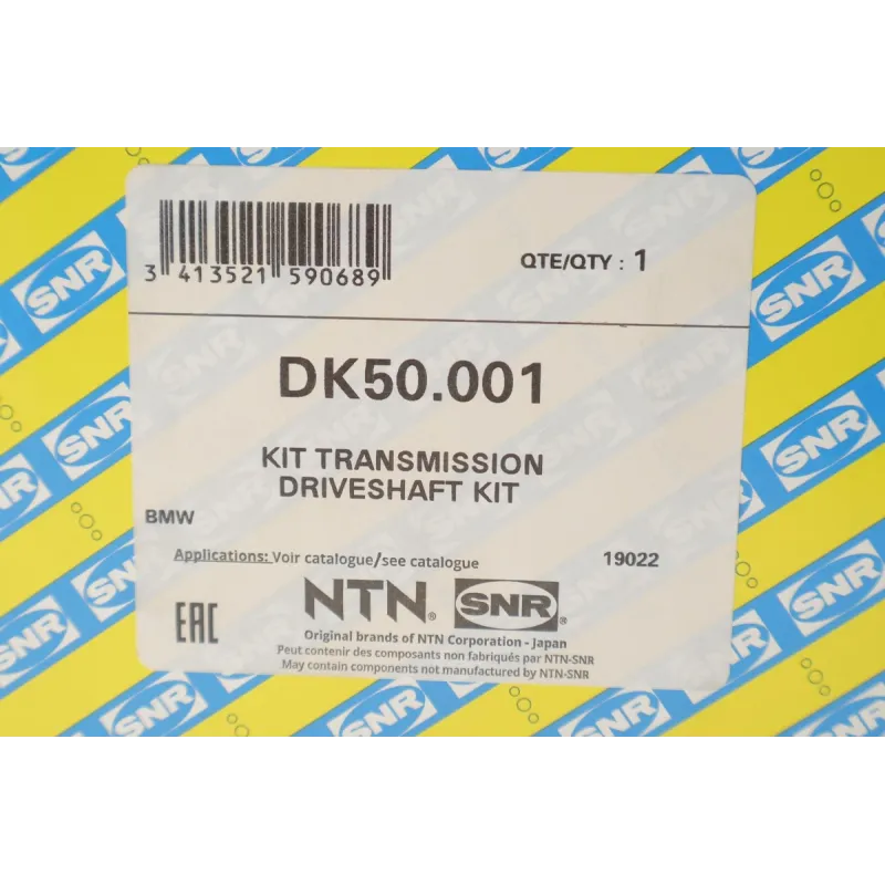 Піввісь задня ліва SNR DK50.001 для BMW 3 (F30/F80) 2011-2018, 773 мм