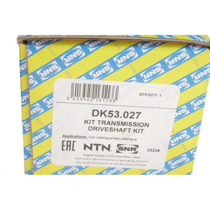 Піввісь передня ліва SNR DK53.027 для Opel Corsa C 1.0/1.2 16V 2000-2009 (+ABS) 22x22x584 мм