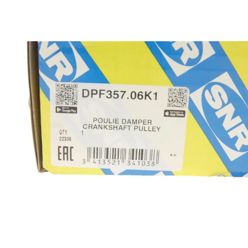 Шків колінвалу SNR DPF357.06K1 для VW LT, Crafter, T4 2.5TDI (+ шайба)