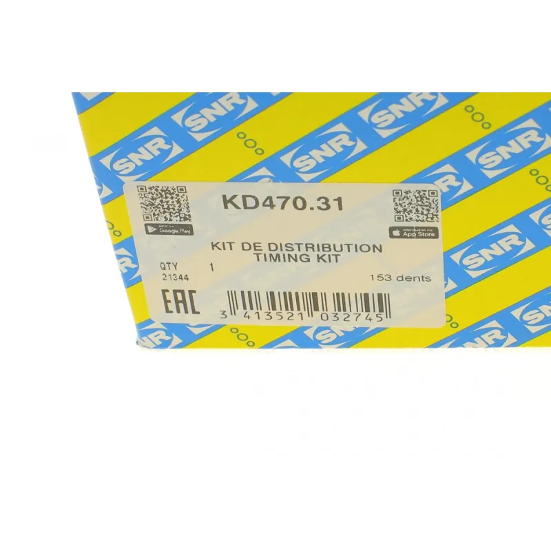 Комплект ГРМ SNR KD470.31 для Mazda 6 2.0 DI 136 л.с. 2002-2007, 153 зубці