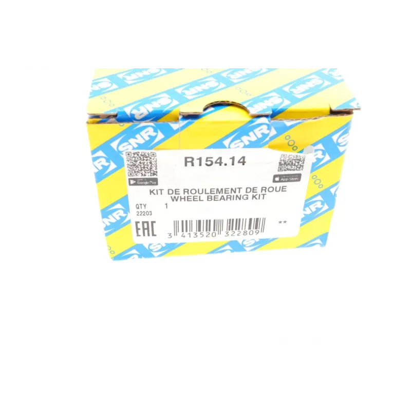 Підшипник маточини передній SNR R154.14 для Volkswagen Caddy, Golf I, Scirocco 1974-1992 (34x64x37 мм)
