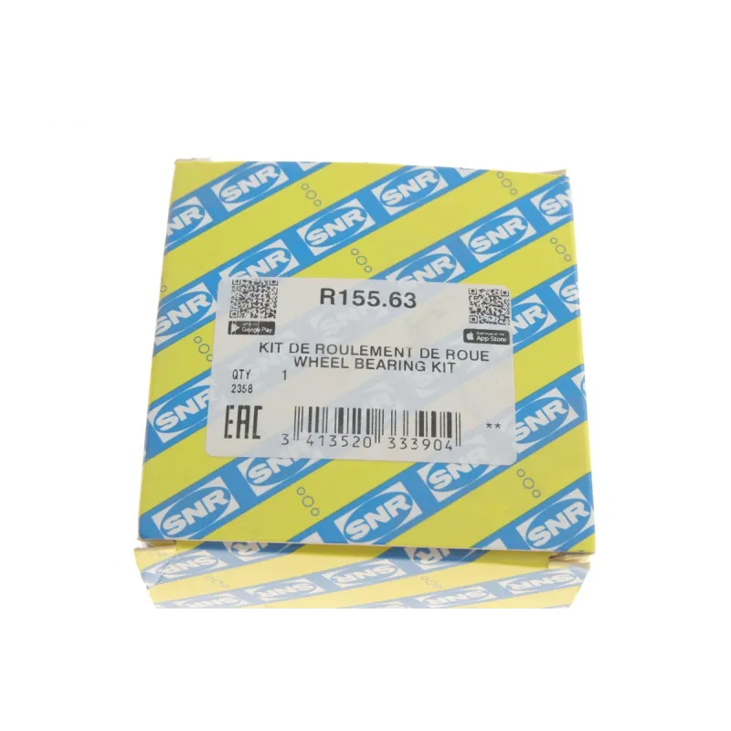 Підшипник маточини задній SNR R155.63 для Renault Megane/Clio, Dacia Logan, Nissan March, 25x52x37 мм