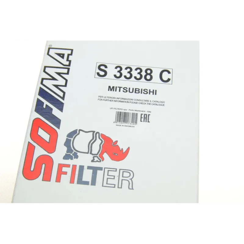 Фільтр салону SOFIMA S 3338 C для Mitsubishi Carisma, Colt, Lancer, L200 1996-2007, 227x100x37 мм (комплект 2 шт.)