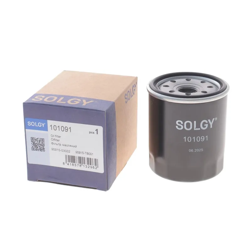 Фільтр масляний SOLGY 101091 для Toyota Camry 3.0i 91-06, Land Cruiser 84-, Hilux 97-