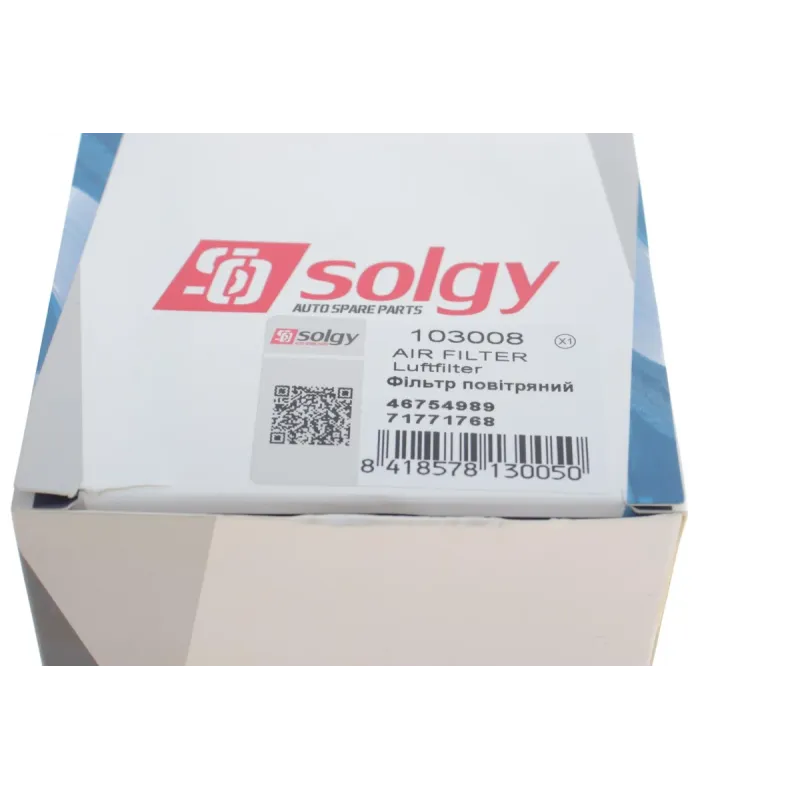 Фільтр повітряний SOLGY 103008 для Fiat Doblo 1.6i/1.9D/JTD 2001-