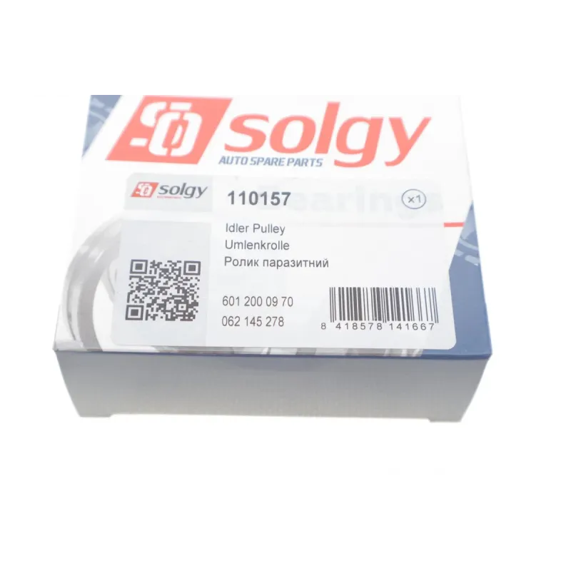 Ролик генератора SOLGY 110157 гладкий натяжний для Mercedes-Benz OM601-603, DAEWOO KORANDO