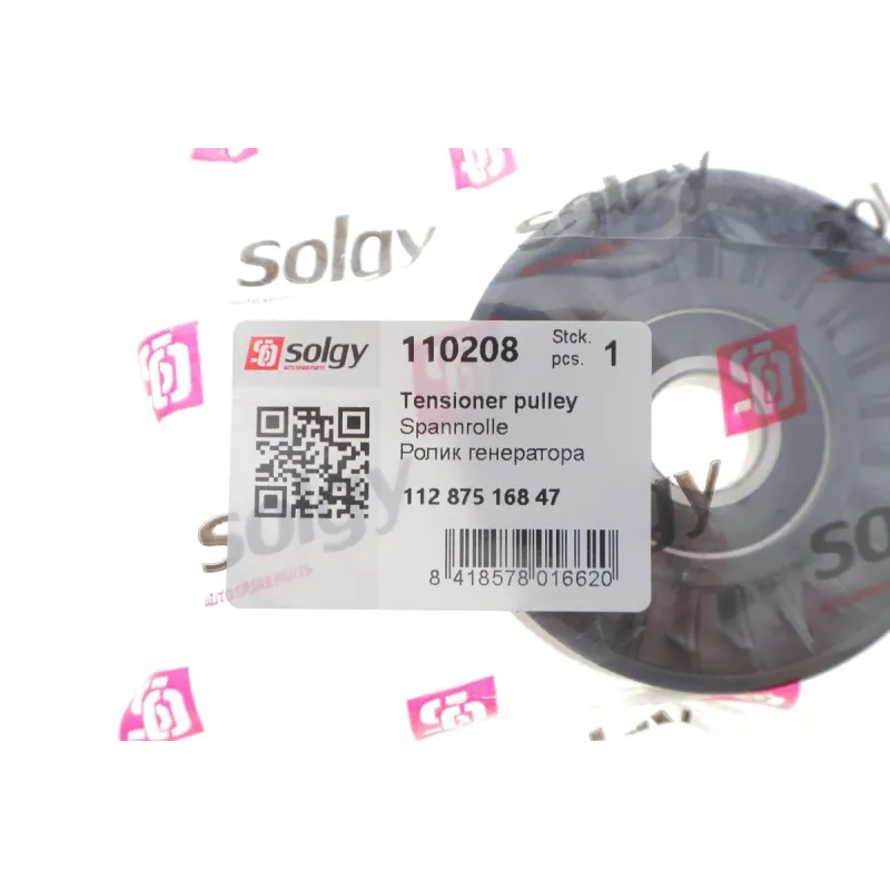 Ролик генератора SOLGY 110208 для BMW 5 (E60) 7 (E65) X3 (E83) 2.2-3.0 2003- паразитний 75x26 мм