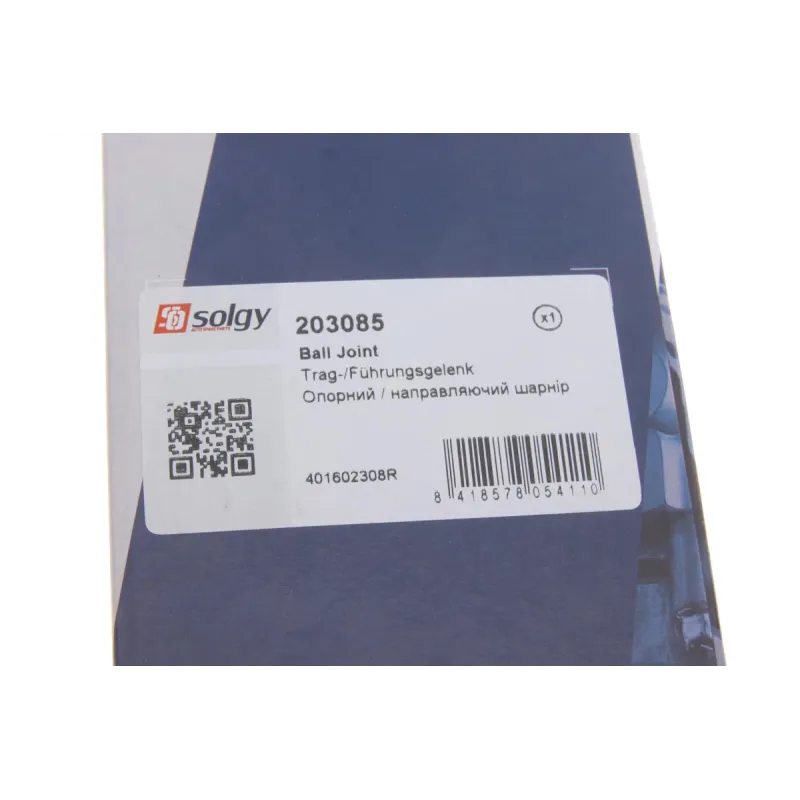 Опора кульова передня нижня SOLGY 203085 для Dacia/Renault Duster 2010-, 1.2-2.0