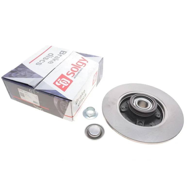 Диск гальмівний задній SOLGY 208025 для Citroen C4/Peugeot 207/307 (249х9) (+ABS, з підшипником, d=30)