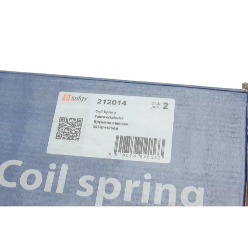 Пружина передня SOLGY 212014 для Volkswagen Passat B3/B4, Golf IV