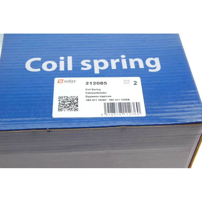 Пружина передня SOLGY 212085 для VW Golf V/VI, Jetta III/IV