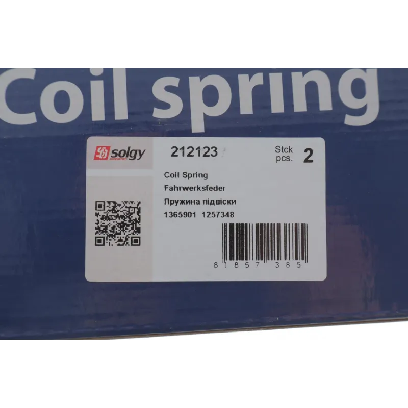 Пружина задня SOLGY 212123 для Ford Focus C-Max 2003-2007