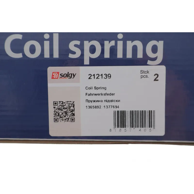 Пружина задня SOLGY 212139 для Ford C-Max (DM2) 2007-2010