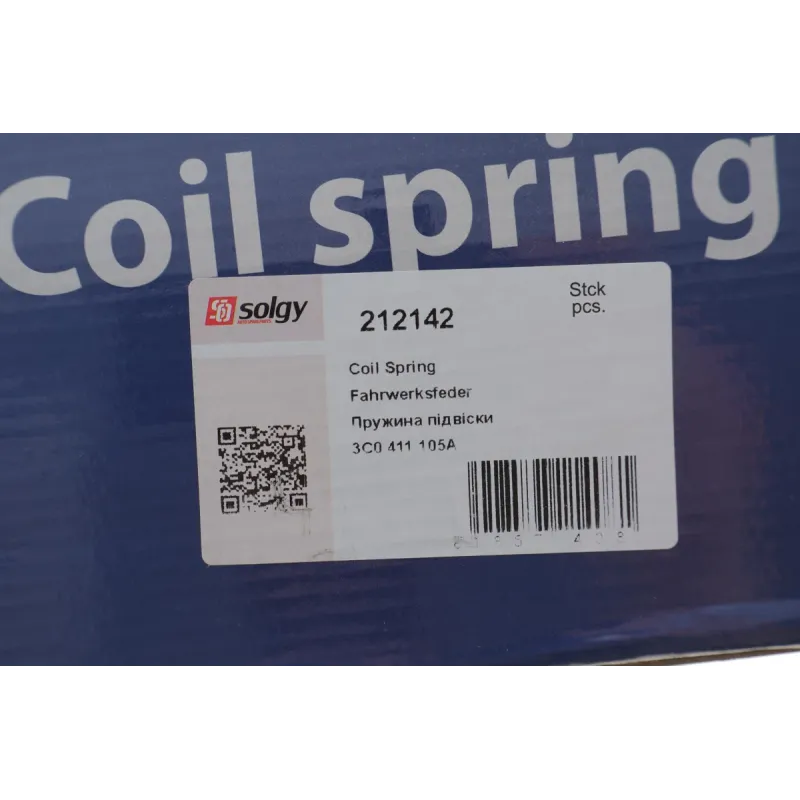 Пружина передня SOLGY 212142 для Volkswagen Passat B6/B7, Skoda Superb, 1.4-2.0 TSI