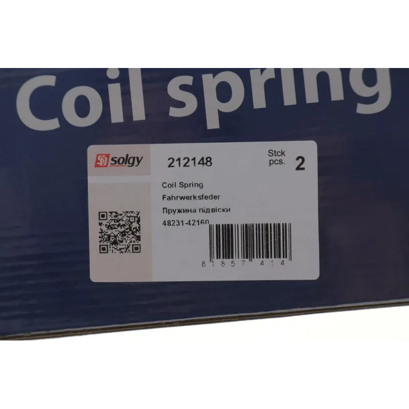 Пружина задня SOLGY 212148 для Toyota RAV 4 III 2006-2013 2.0/2.2 D 4WD