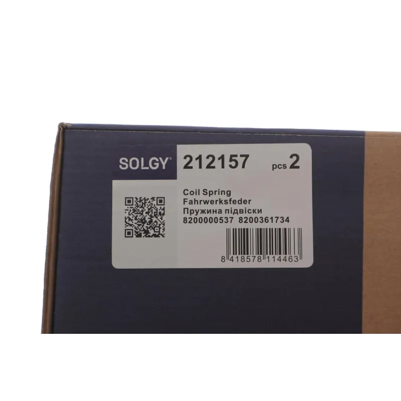 Пружина передняя SOLGY 212157 для Renault Laguna II 2001-2007