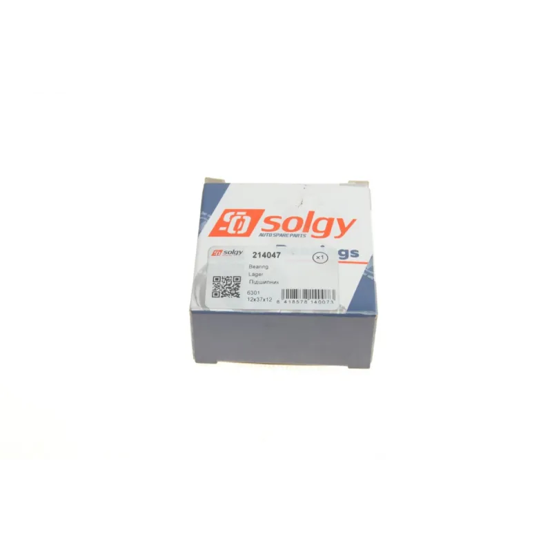 Підшипник (12x37x12) SOLGY 214047 для 6301-2RS, 6301-DDUCM