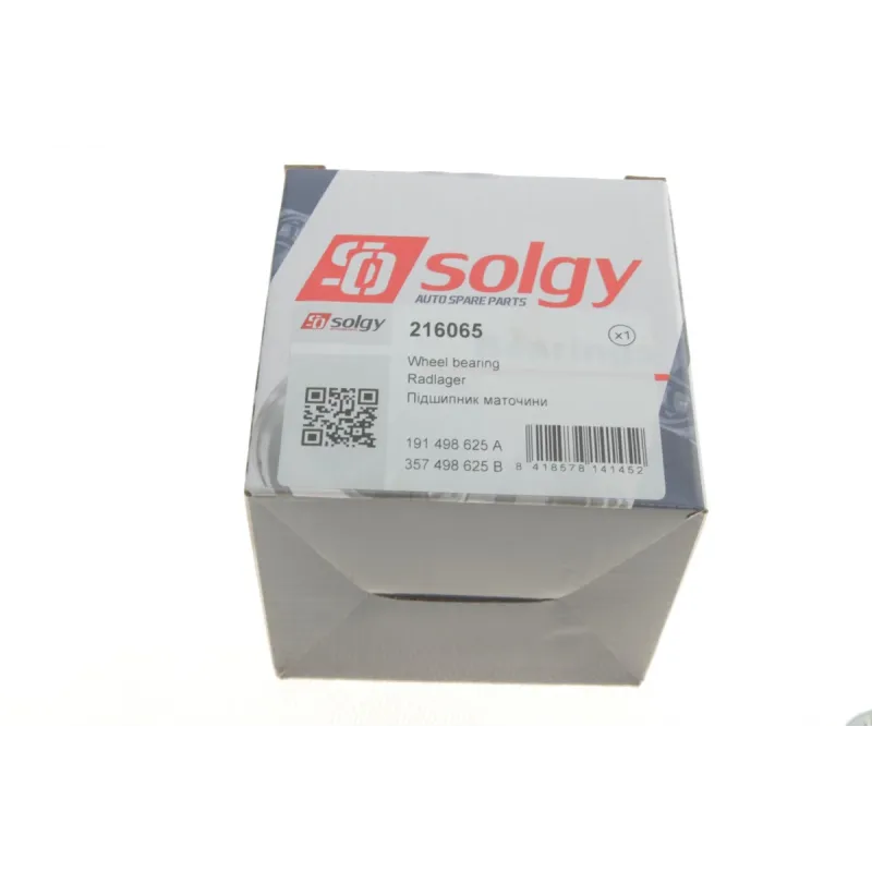 Підшипник маточини передній SOLGY 216065 для Volkswagen Caddy II 1995-2004, 40x72x37 мм