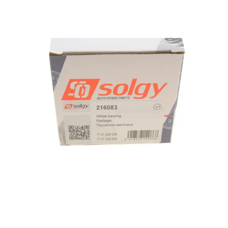 Підшипник маточини задній SOLGY 216083 для Renault Megane II, Clio III (25x55x45)