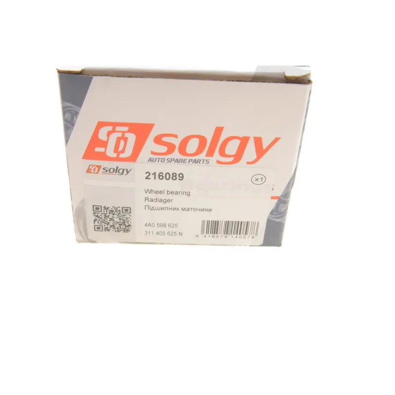 Підшипник маточини задній SOLGY 216089 для Audi 80/100/A4/A6