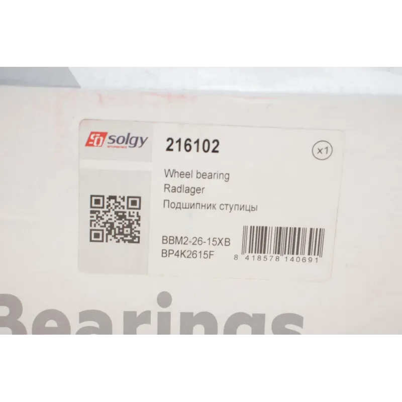 Підшипник маточини задній SOLGY 216102 для Mazda 3 (BK/BL), Mazda 5 (CR19/CW)