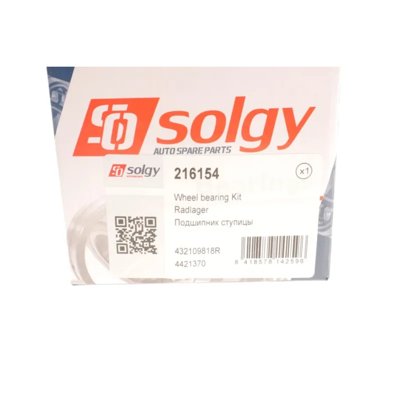 Підшипник маточини задній SOLGY 216154 для Renault Master III, Opel Movano B 2010-
