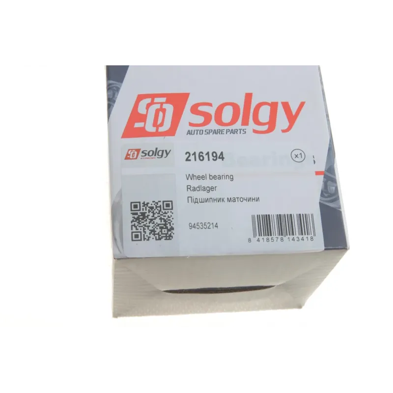 Підшипник маточини задній SOLGY 216194 для Chevrolet Aveo, Daewoo Kalos