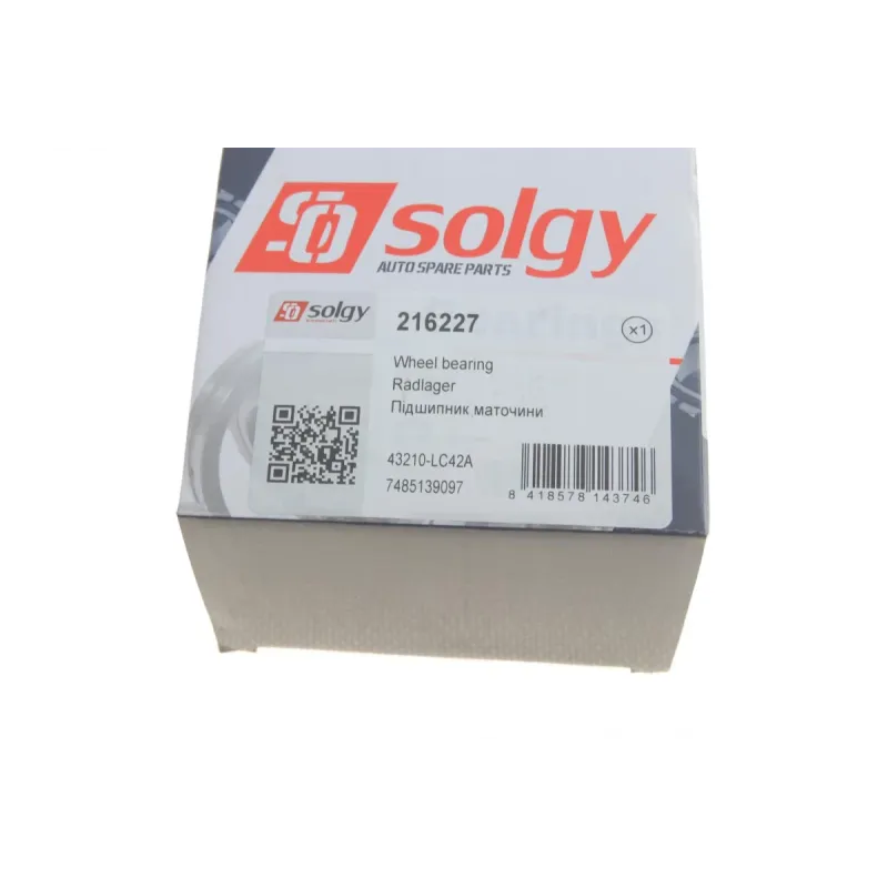 Підшипник маточини задній SOLGY 216227 для Iveco Daily 1999-2014 (55x90x60 мм)