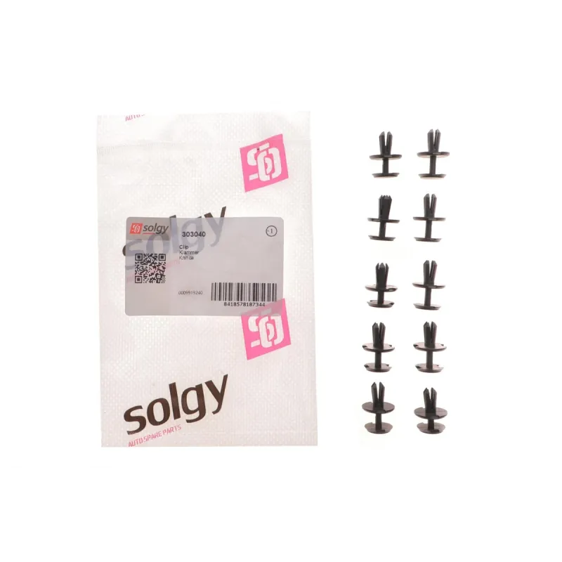 Кліпса кріплення опори капота SOLGY 303040 для Mercedes-Benz C-Class W205, E-Class W213, Sprinter W907 2014- (комплект 10 шт.)