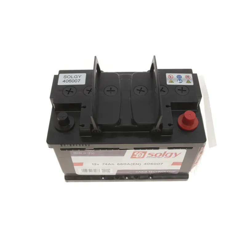 Акумулятор SOLGY 406007 74Ah/660A (278x175x175/+R) для Alfa Romeo 156, Audi 100