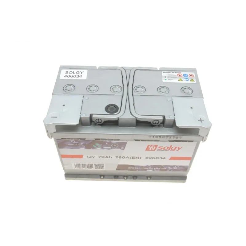Акумулятор SOLGY 406034 Start-Stop EFB 70Ah 760A (278x175x190) B13