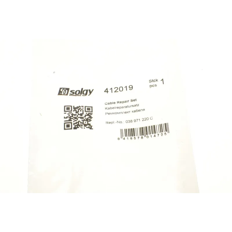 Ремкомплект кабелю свічки розжарювання SOLGY 412019 для Seat Leon/Toledo, VW Golf IV 1.9 TDI 2000-2006